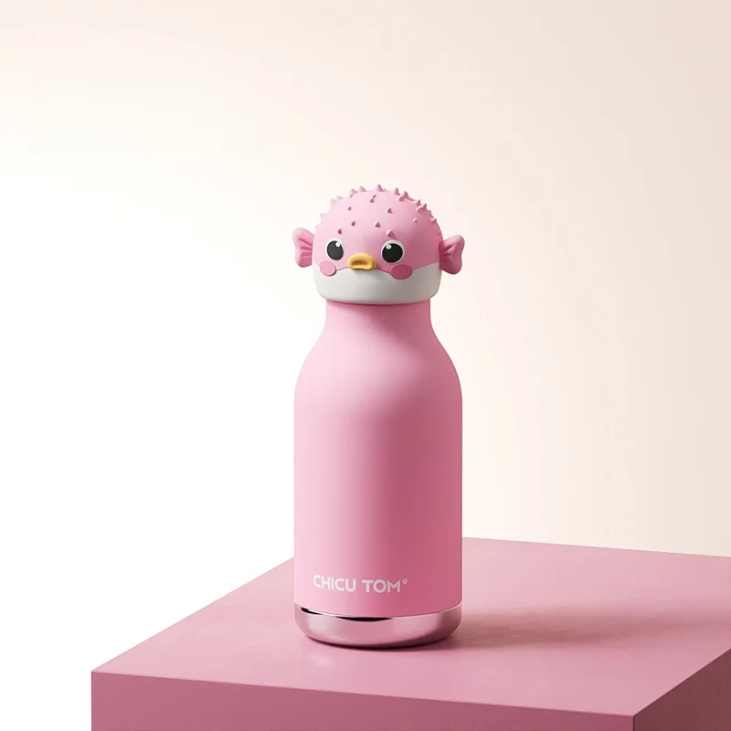 AnimalSip – Schattig & Praktisch – Kinder RVS-Thermosfles met Dierenprint