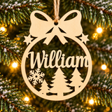 ChristmasName – Persoonlijk & Feestelijk – Houten Kersthanger met Naam
