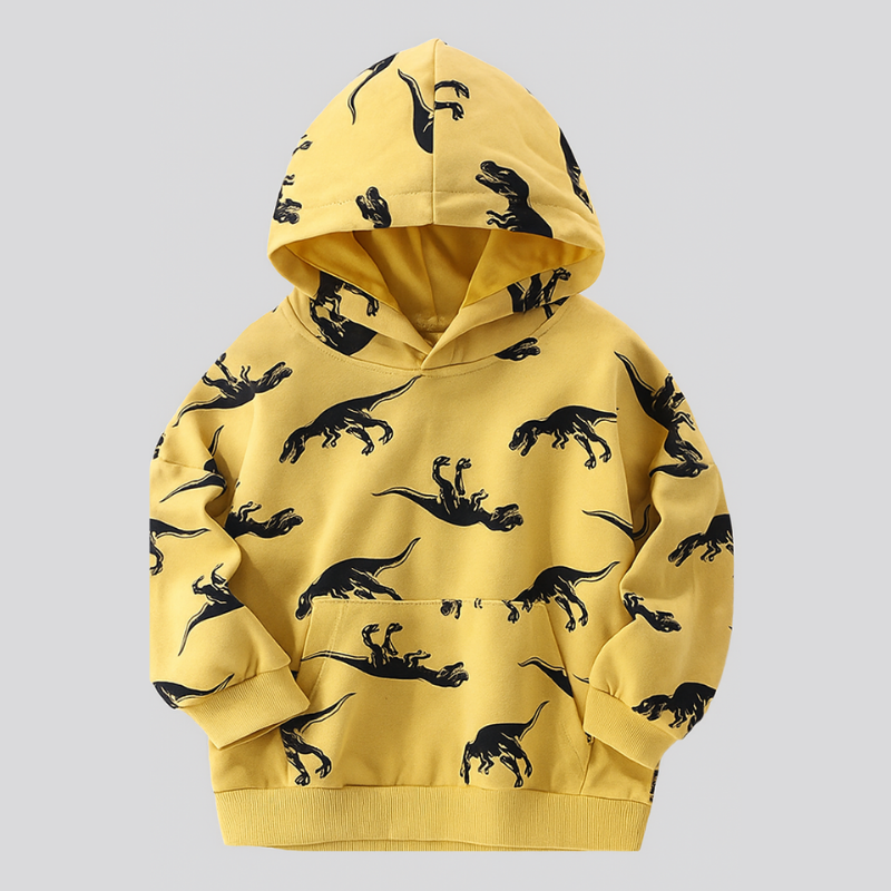 DinoStyle – Warm & Ademend – Hoodie met Triceratops Print