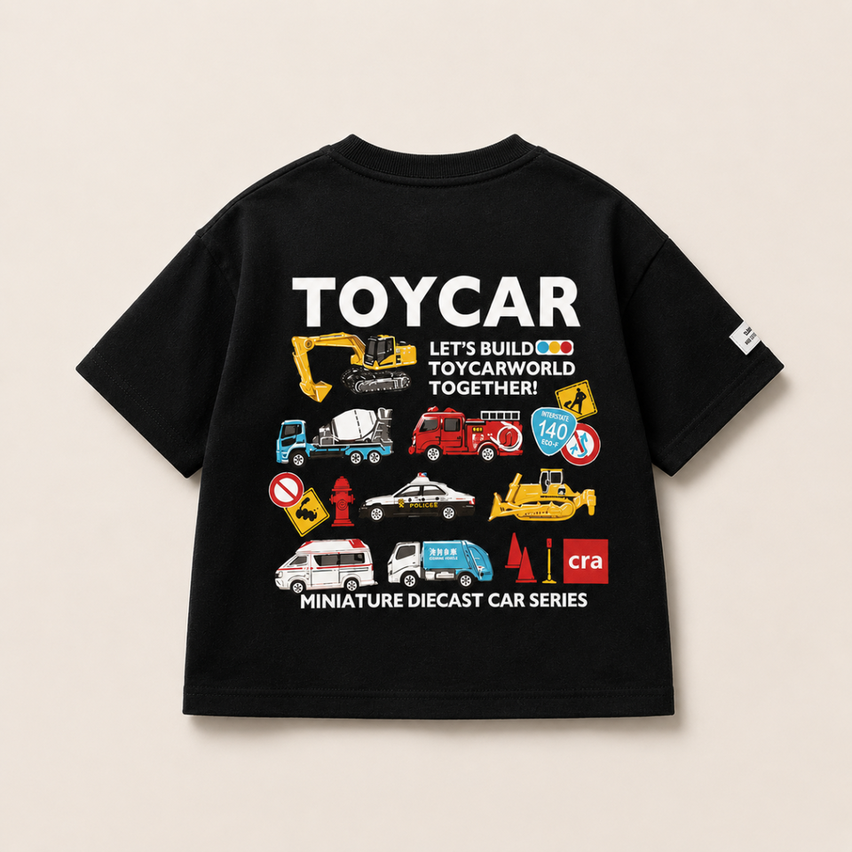 PlayCars – Dagelijkse kleding & Zacht – Kinderkleding Met Auto Print