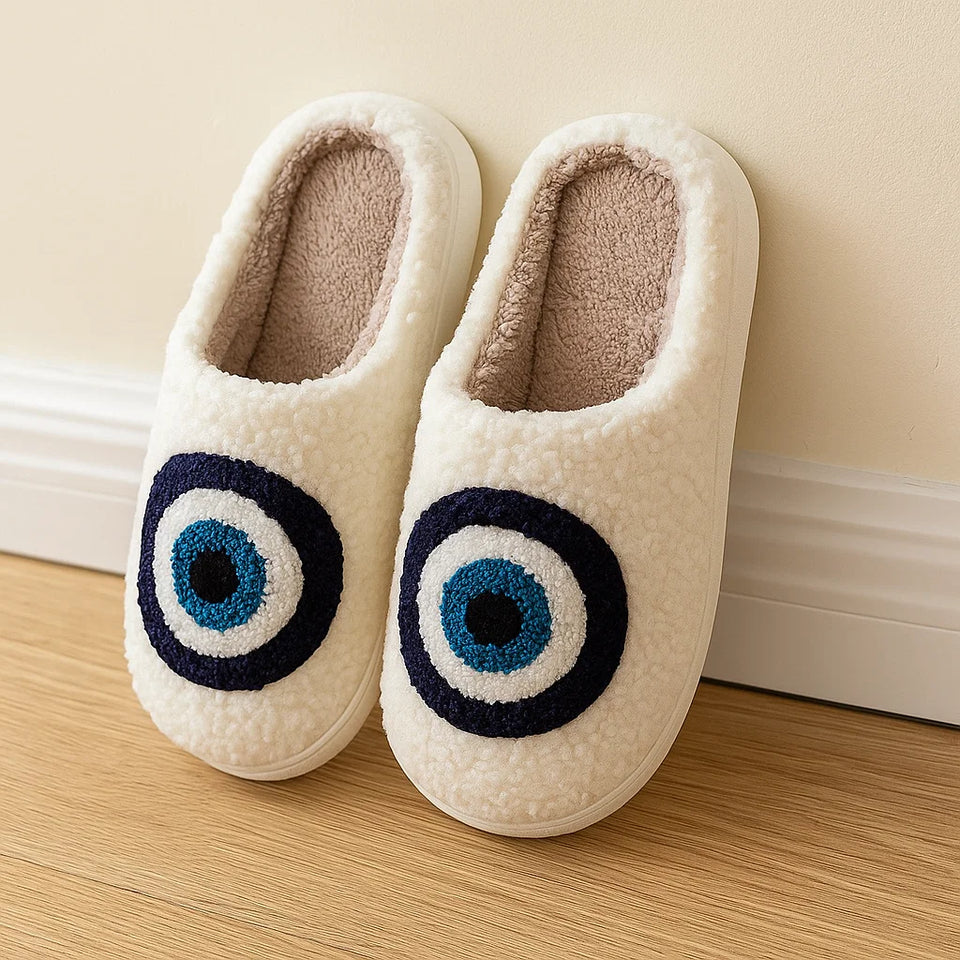 Noordlicht – Warm & Feestelijk – Pluche Kerstpantoffels met motief