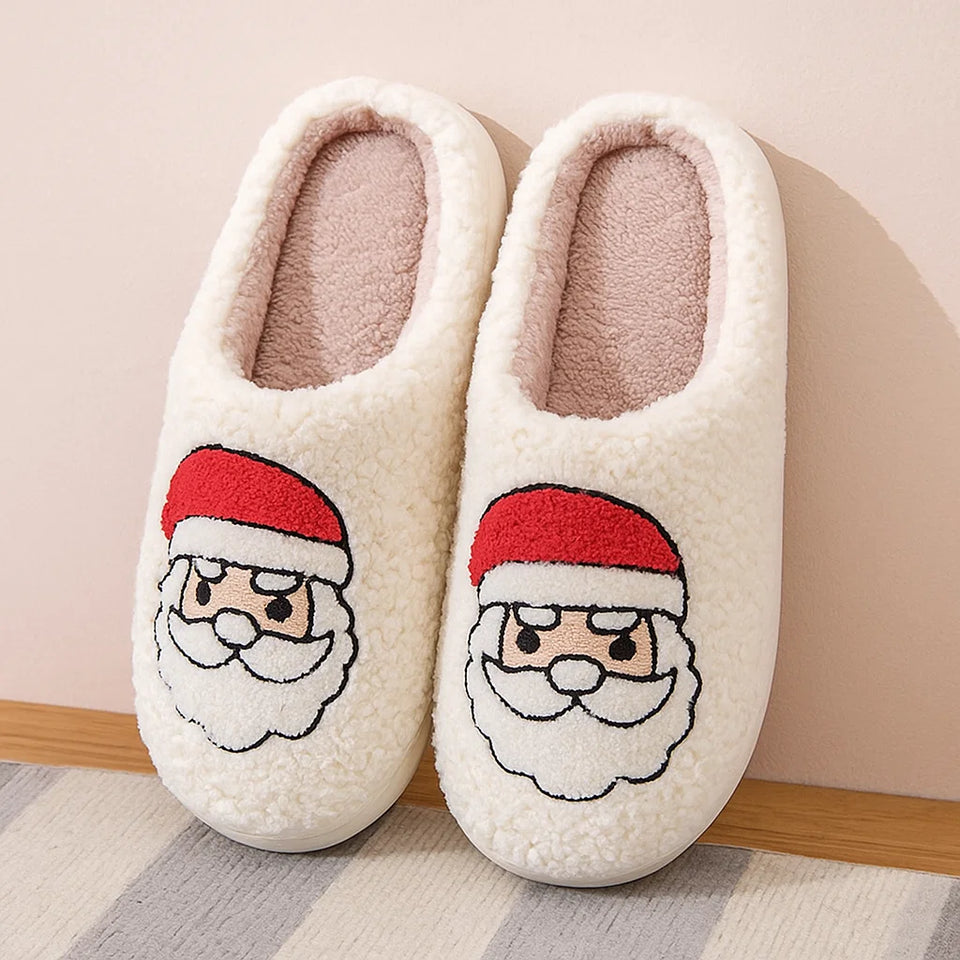 Noordlicht – Warm & Feestelijk – Pluche Kerstpantoffels met motief