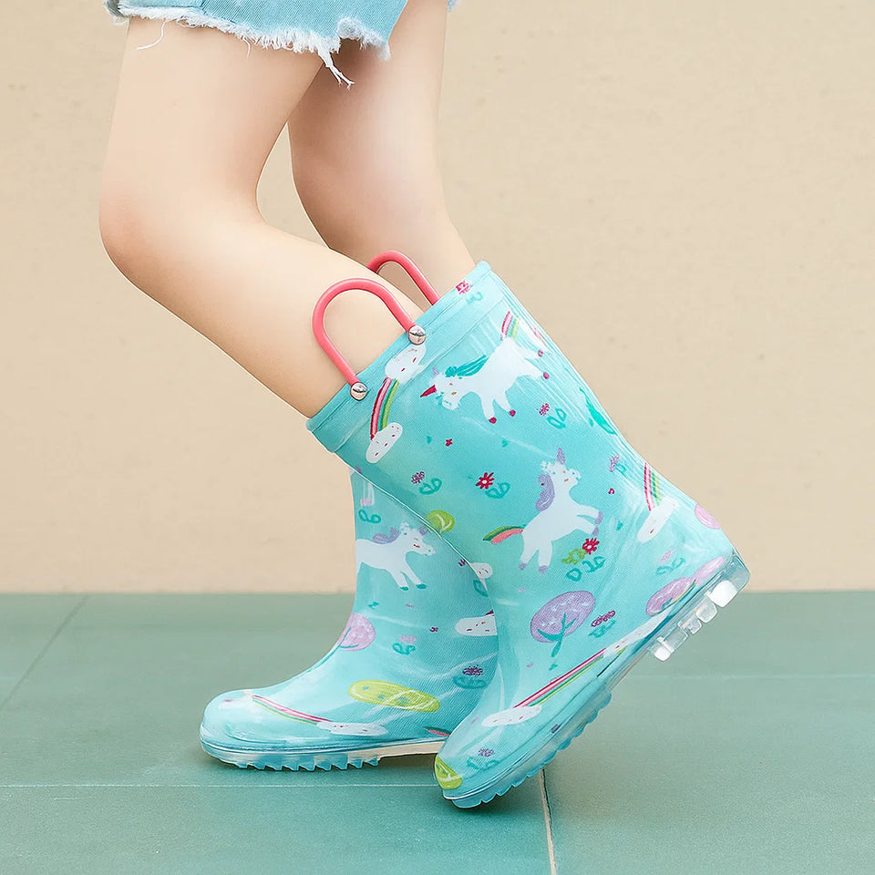 RainySteps – Gemakkelijk & Waterdicht – Regenlaarzen met Print & lus