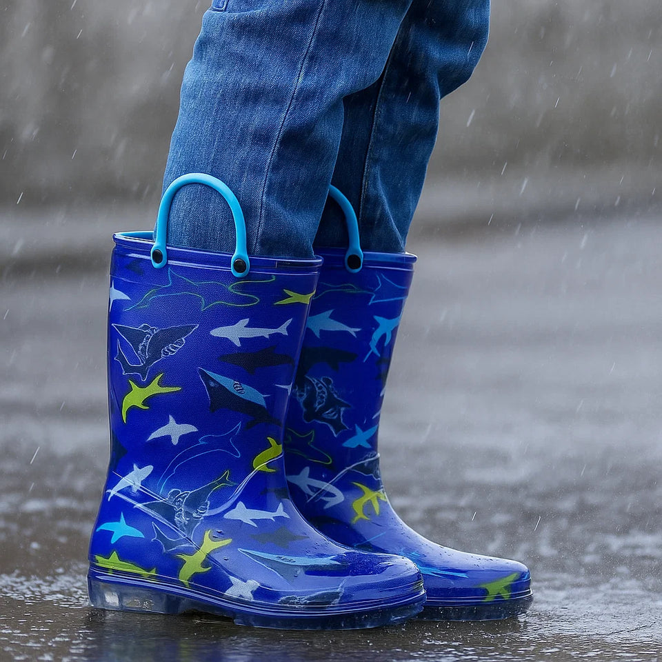 RainySteps – Gemakkelijk & Waterdicht – Regenlaarzen met Print & lus