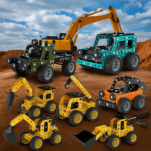 MetalBuild – Stoer & Educatief – Constructie Voertuig Set