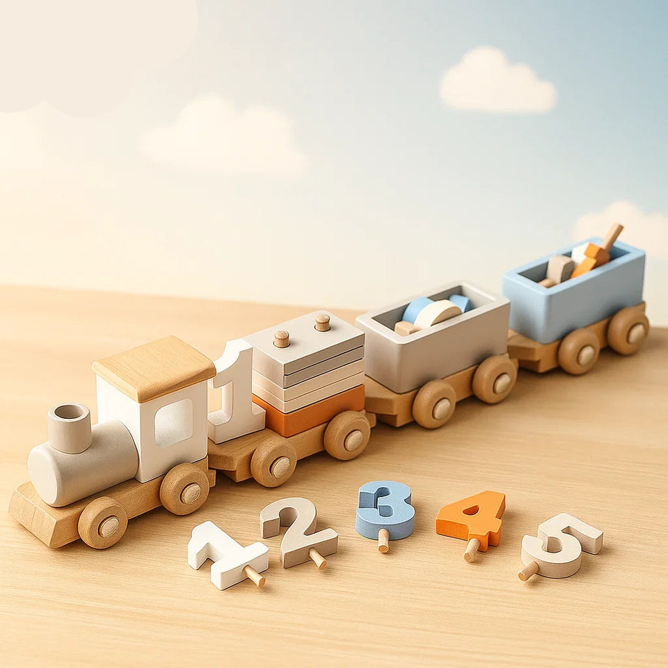HappyTrain – Montessori & Fun – Houten Treinset