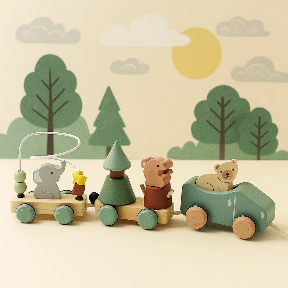 HappyTrain – Montessori & Fun – Houten Treinset