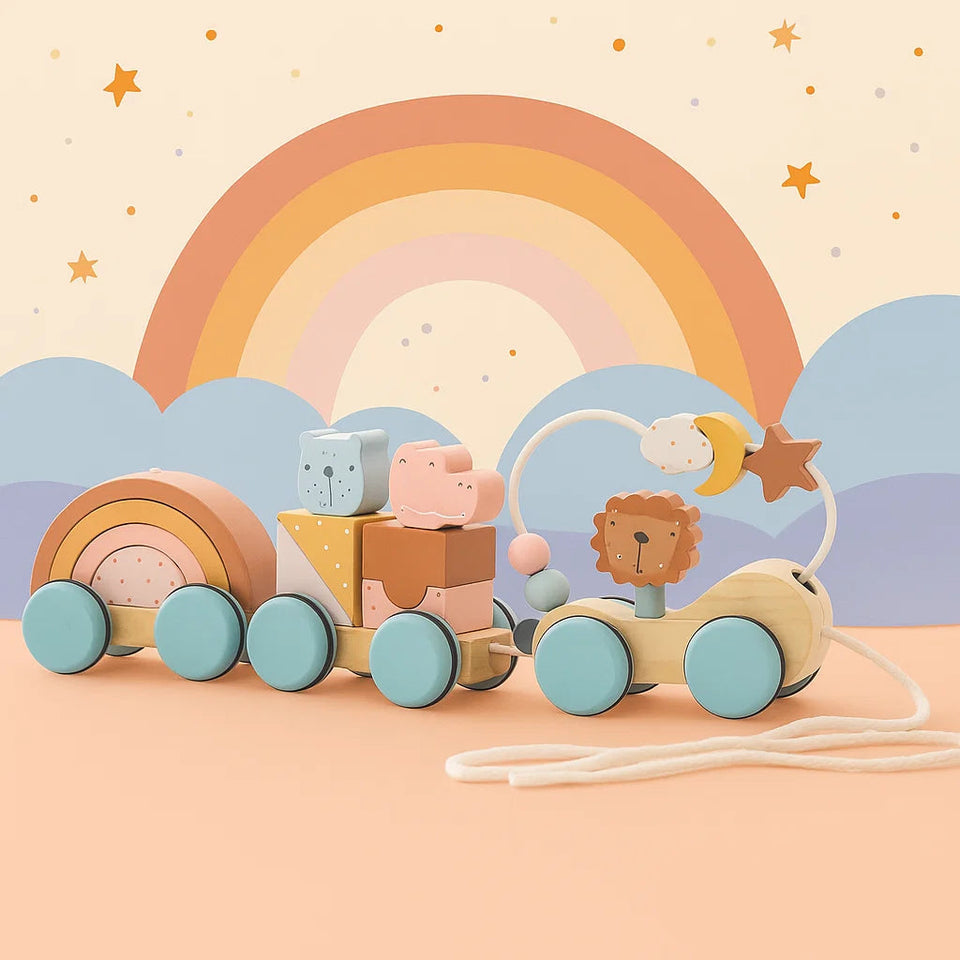 HappyTrain – Montessori & Fun – Houten Treinset