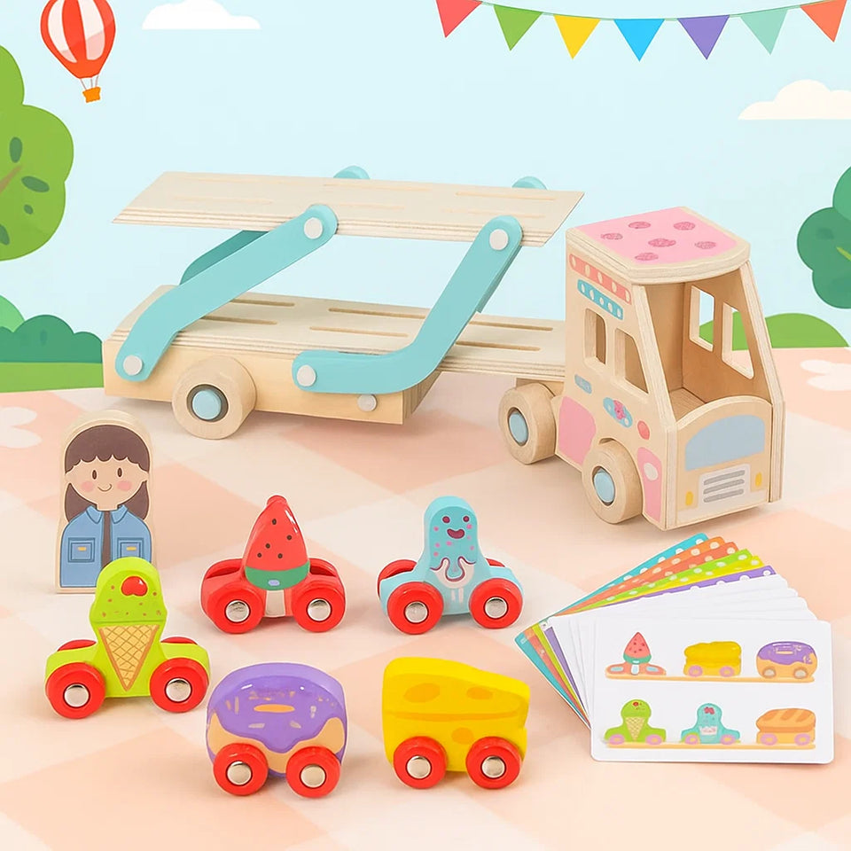 CargoMatch – Creatief & Educatief – Houten vrachtwagen