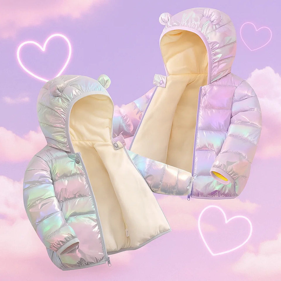 CuddleCoat  – Dikke Gewatteerde Jas met Beren Capuchon