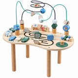 WoodMaze – Speels & Leerzaam – Houten Activiteitentafel met Kralenlabyrint
