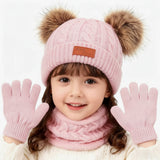 CozyPom – Warm & Zacht - Winterset met Muts, Sjaal en Handschoenen