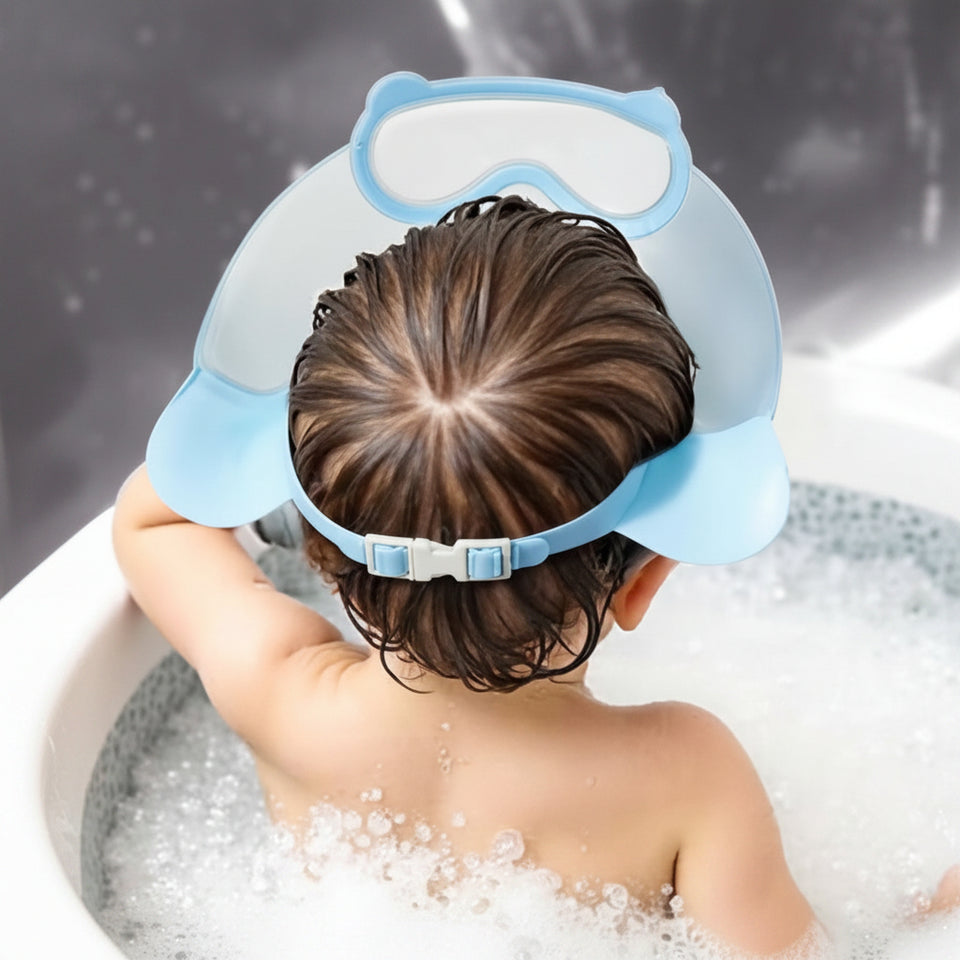 SplashGuard – Comfortabel & Praktisch – Baby Douchekap met Gezichtsbescherming