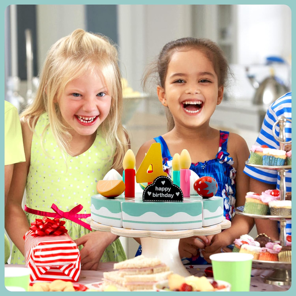 TinyChef – Leerzaam & Leuk – Houten Keukenset met Taart en Accessoires