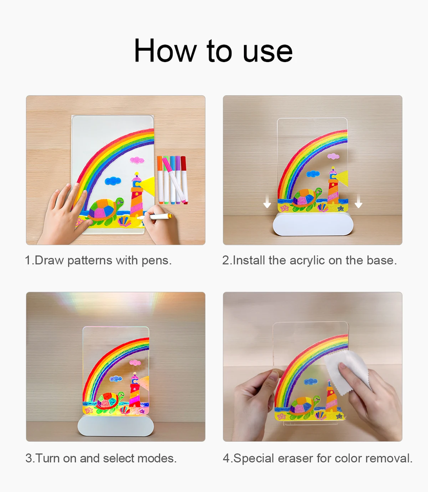 DrawingLight - Verlichte Fantasieën - Tekenbord met LED