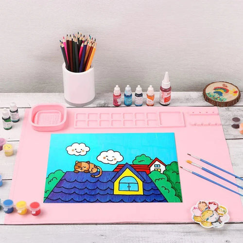Canvas Mat™ - Schoonmaken is een makkie - Verf Placemet