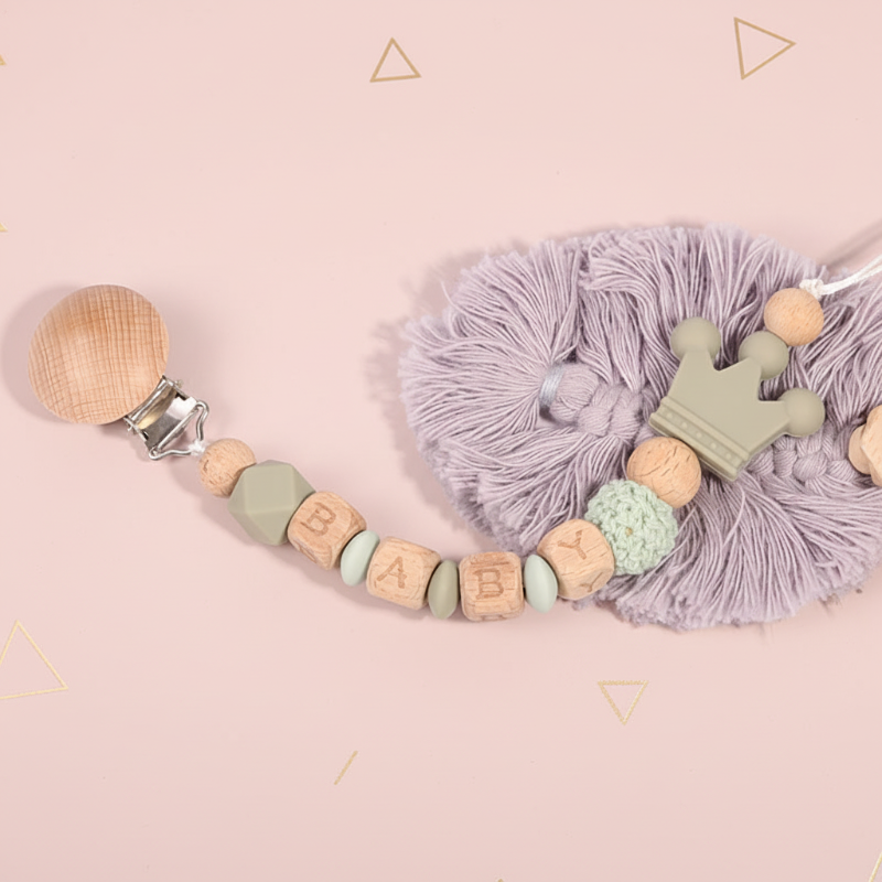 Personalized Pacifier Chain – Veilig & Stijlvol - Gepersonaliseerde fopspeenketting