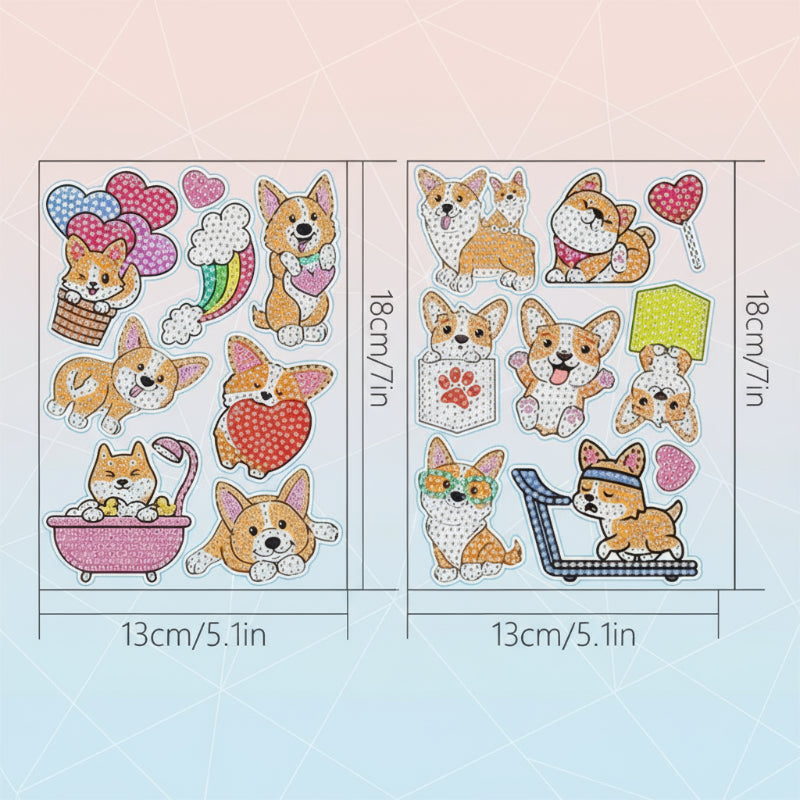 GemArt – Schattig & Glanzend – Diamant Painting Stickers