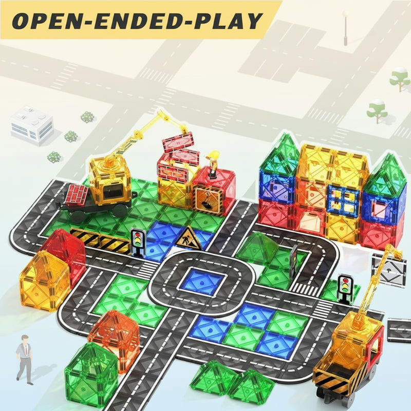 MagnetoTrack – Creatief & Speels – Magnetische tegels Autoset