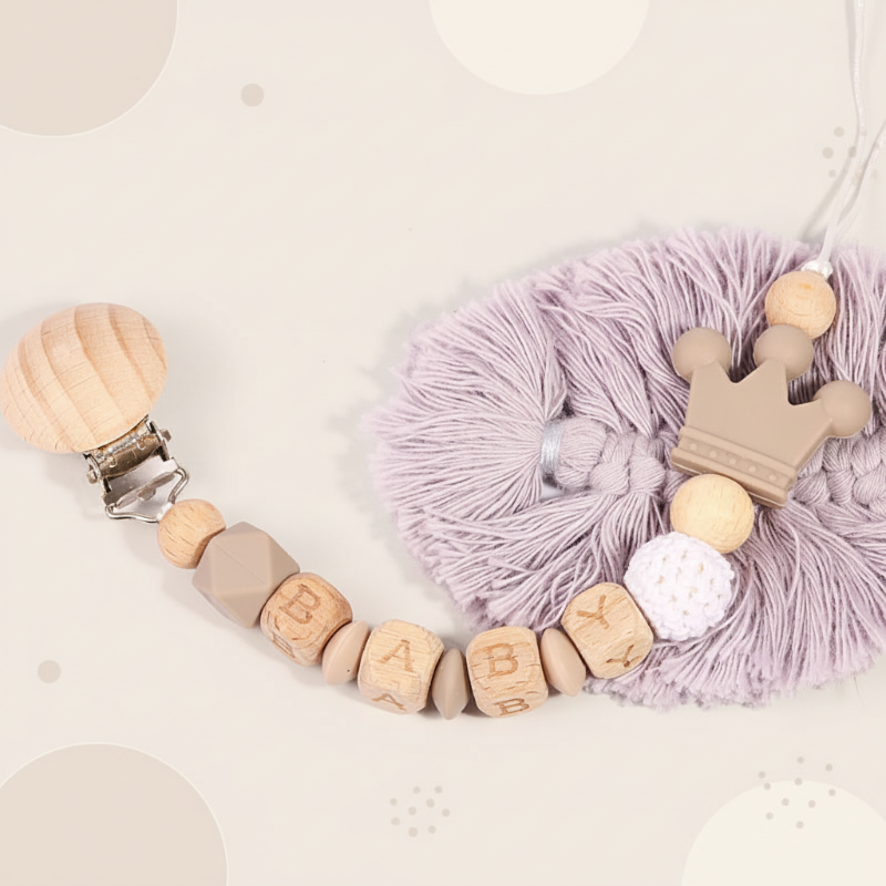 Personalized Pacifier Chain – Veilig & Stijlvol - Gepersonaliseerde fopspeenketting