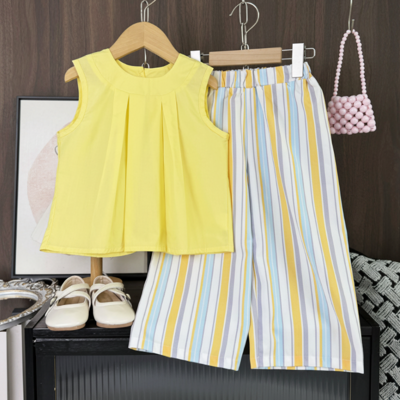 Sleeveless Tops & Pants – Zacht & Stijlvol – Kinder Kleding Zomer Set