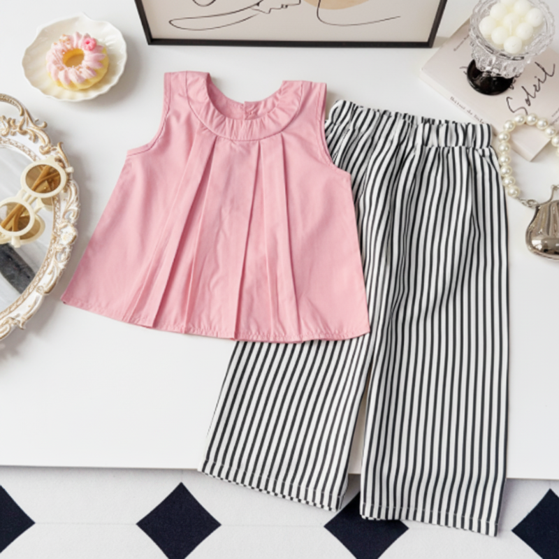 Sleeveless Tops & Pants – Zacht & Stijlvol – Kinder Kleding Zomer Set