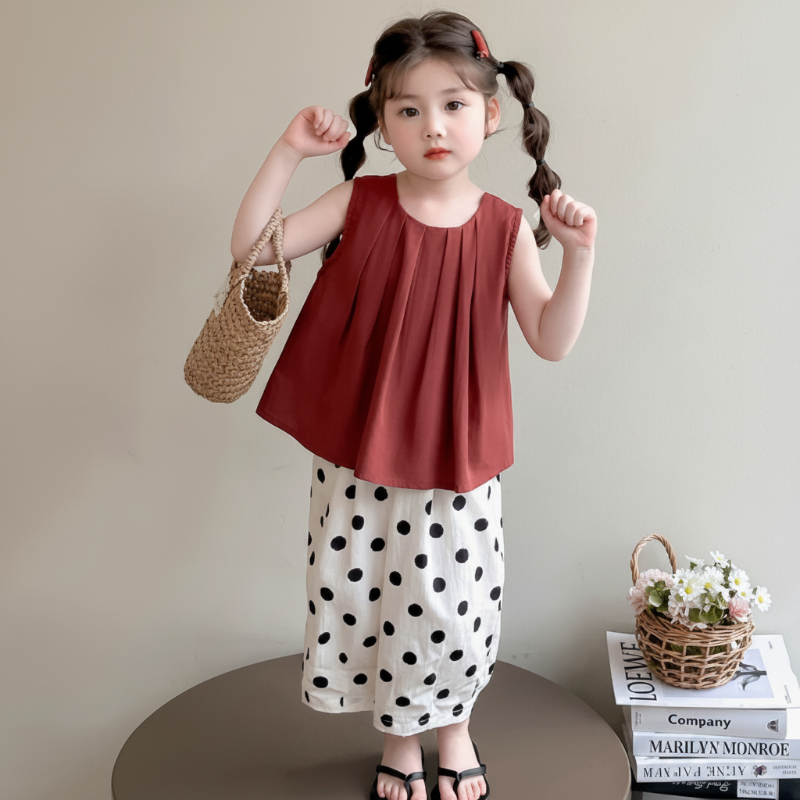 Sleeveless Tops & Pants – Zacht & Stijlvol – Kinder Kleding Zomer Set