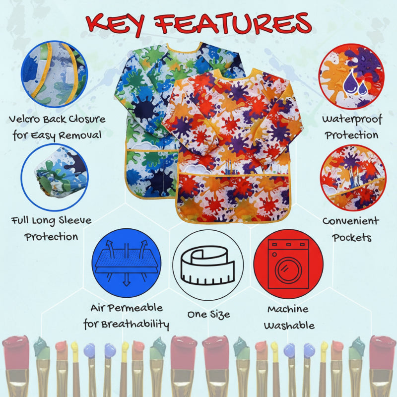 ArtEase – Kleurrijk & Waterafstotend – Verfschort voor Kinderen