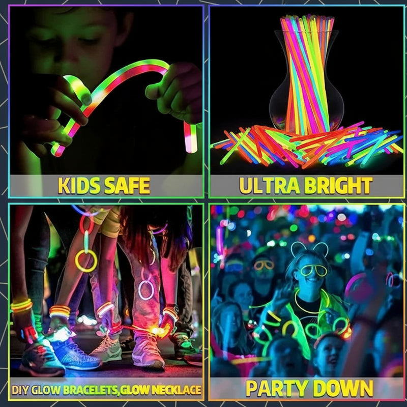 NeonJoy – Kleurrijk & Helder – Lichtgevende Feeststicks
