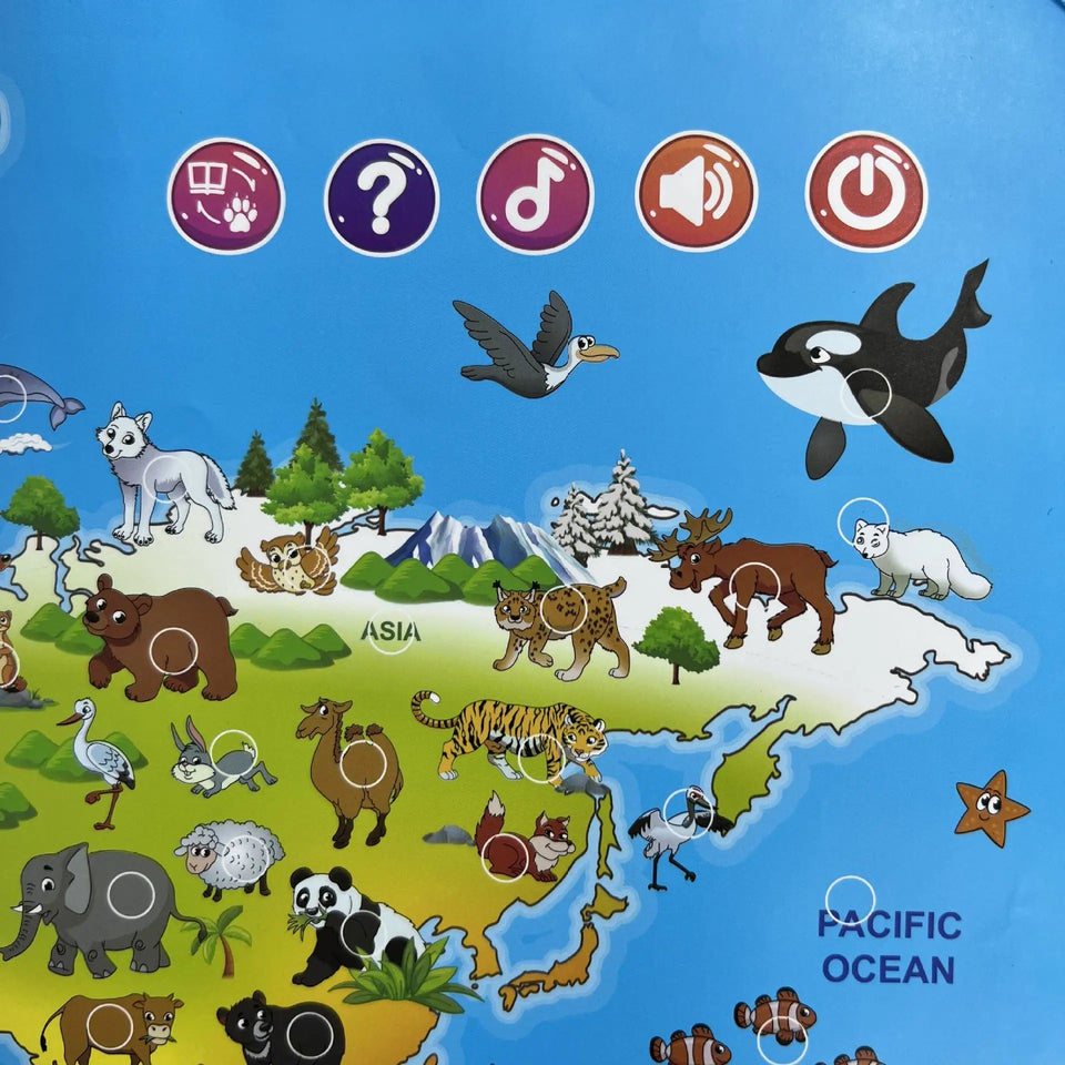 LittleExplorers – Leren & Spelen – Dieren wereldkaart
