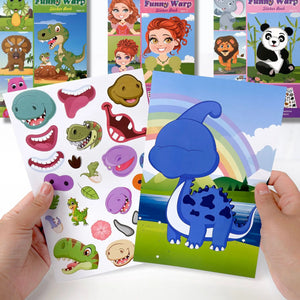 Funny Faces™ – Dierenpret & Plakplezier – Herbruikbaar Stickerboek