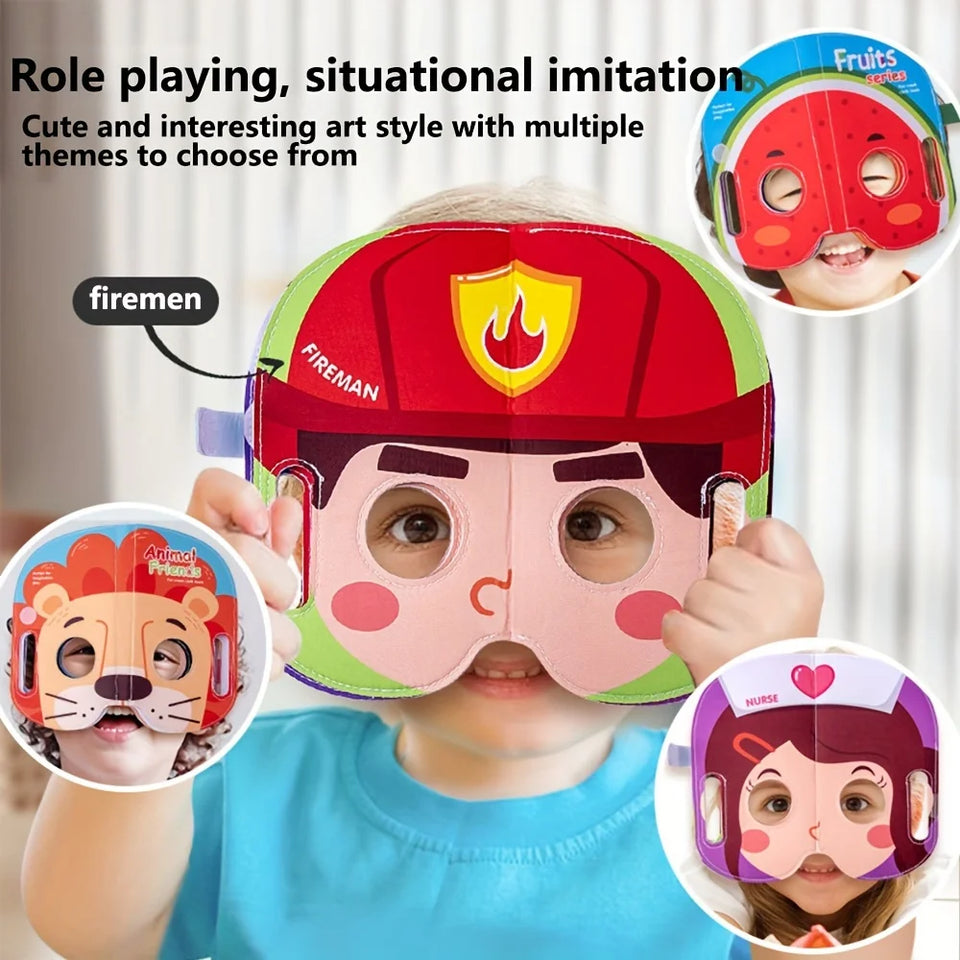 Mask Book™ – Baby leert eerste indrukken – Stoffen Masker Boek