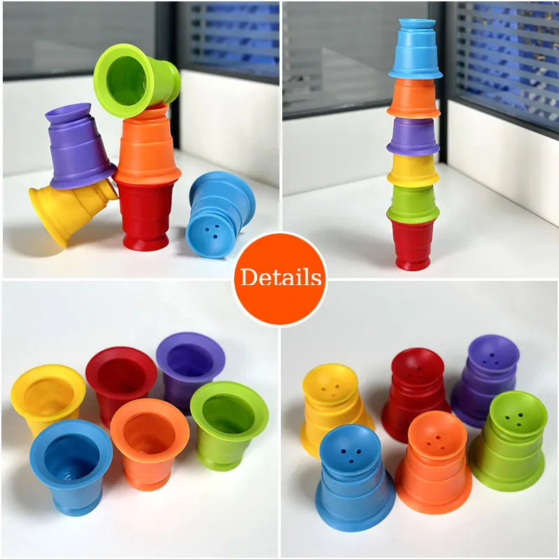 Rainbow Stacker Cups™ - Regenboog Stapelplezier - Stapelbekertjes Spel