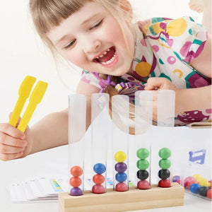 Tube Clip Beads™ - Slim Denkspel - Kleur & Motoriek Spel