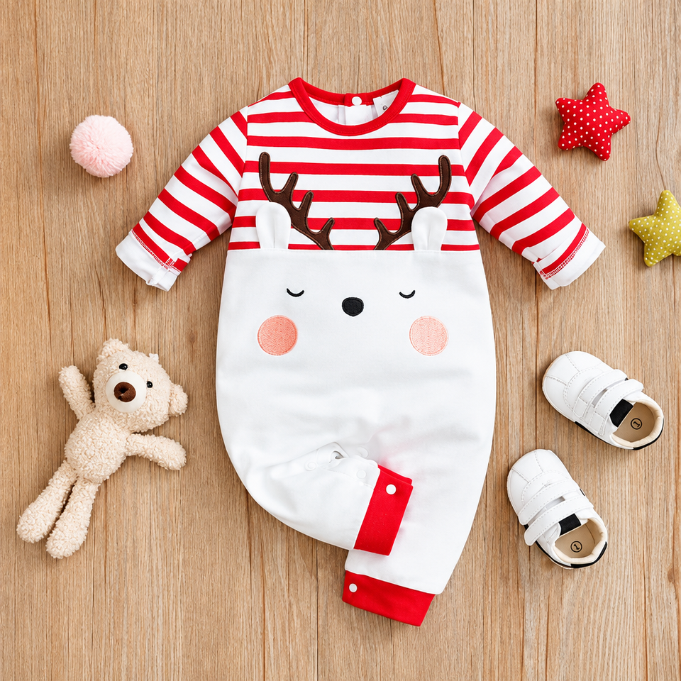 Mini Fashion™ - Zacht Materiaal - Baby Kerstkostuum