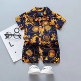 Mini Fashion™ - Fris & Vrolijk - Bloemen Jongens Setje