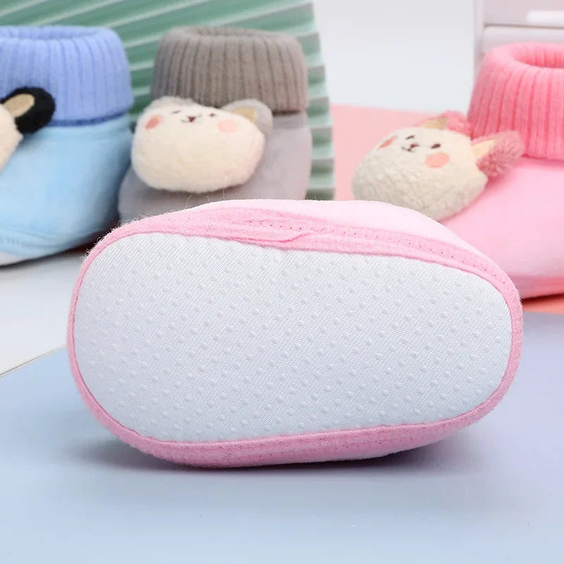 CuddleSteps – Warm en antislip – Dieren Baby Sloffen