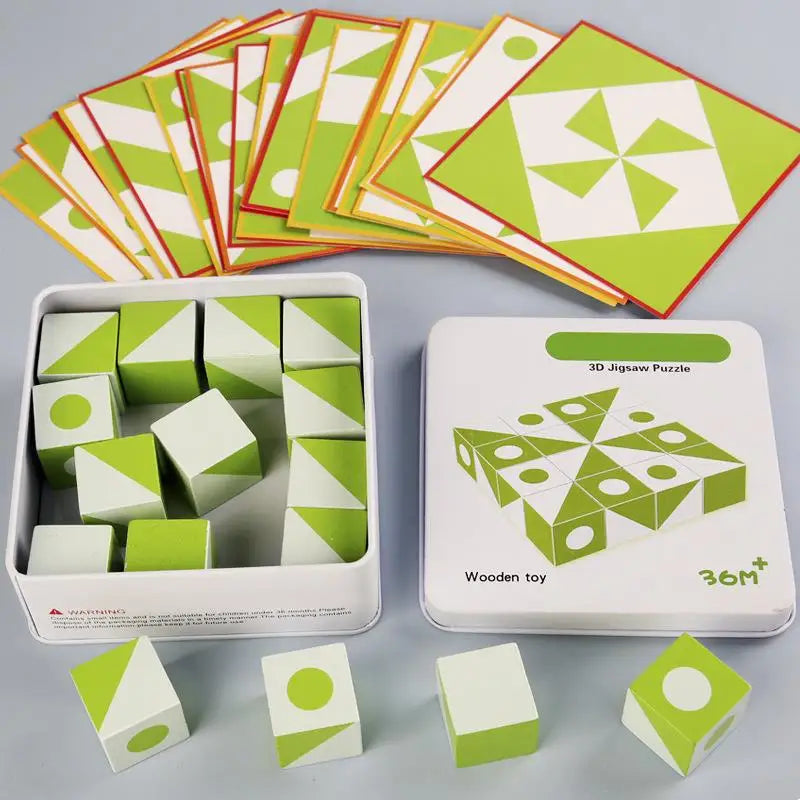 BrainBlocks™ – Slim & Creatief – Houten Geometrisch Denkspel