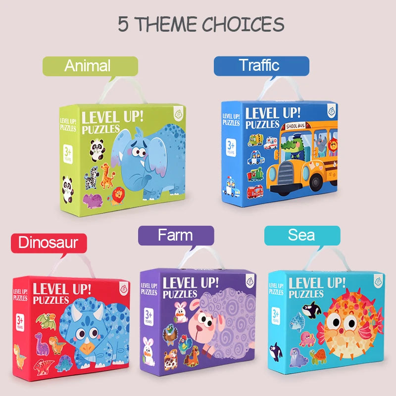 Woods™ - Fijne Motoriek & Creatief - 6-in-1 Puzzel
