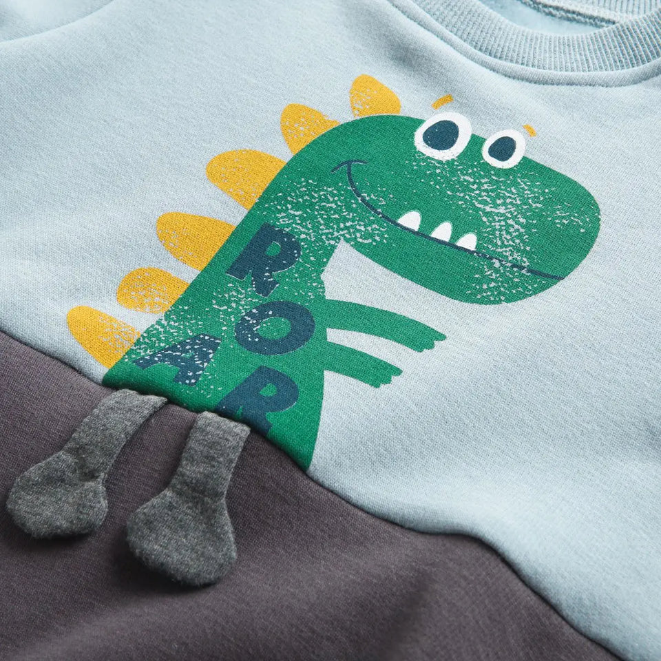 Mini Fashion – Zachte Fleece Onesie met Dino print