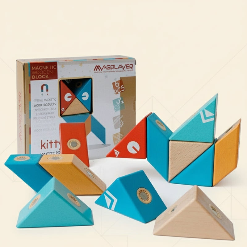 MagPlayer – Creatief & Motorisch – DIY Houten Magnetische Bouwblokken