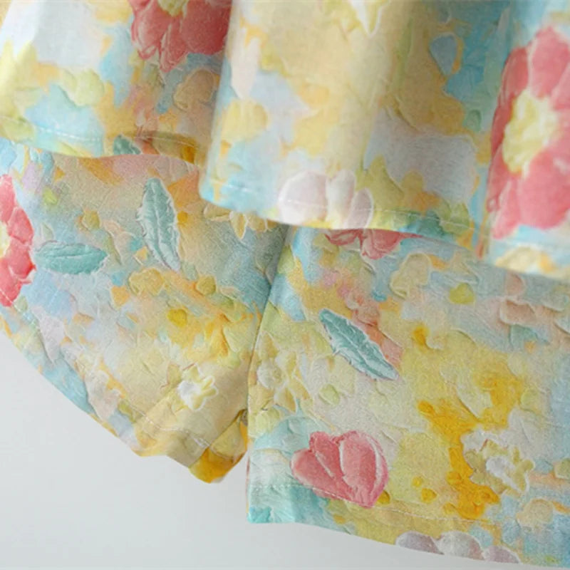 Mini Fashion™ - Zomerbloem Chic - Zomer Jurkje Peony-print