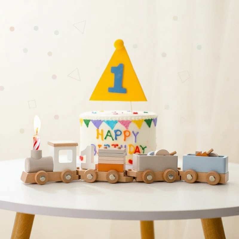 TrainCount –  Klassiek & Educatief – Houten Montessori Trein