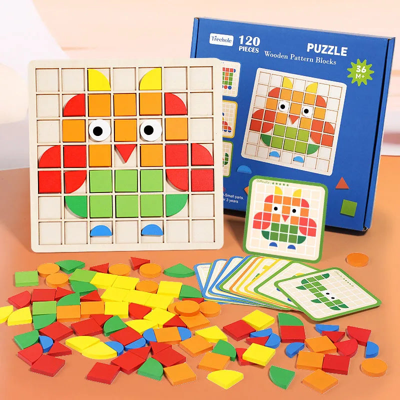 Woods™ - Educatief Entertainment - Houten patronen puzzel