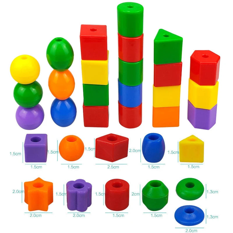 Rainbow Lacing Beads™ – Speels Rijgen – Regenboogkralen met veter