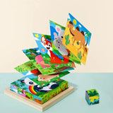 CubePuzzle – Leuk & Educatief – 3D Houten Blokken Puzzel