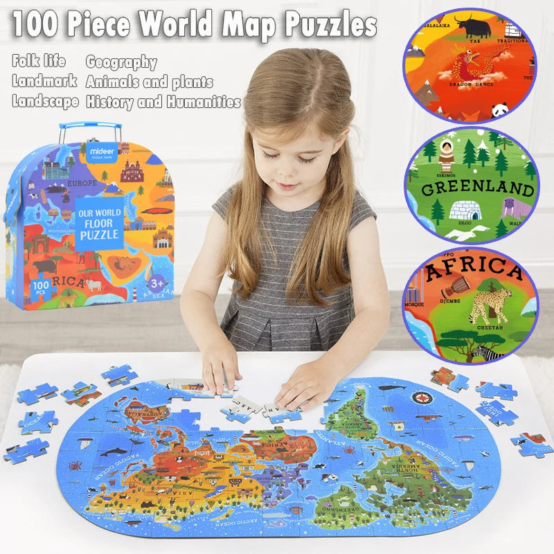 GeoMap – Leerzaam & Leuk – Wereldkaart Vloerpuzzel