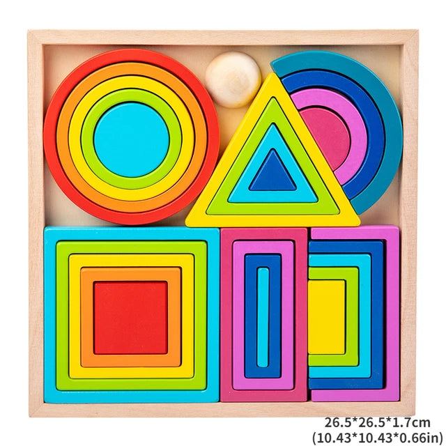 Woods™ - Kleurrijke Verkenningen - Regenboog Stapelspeelgoed