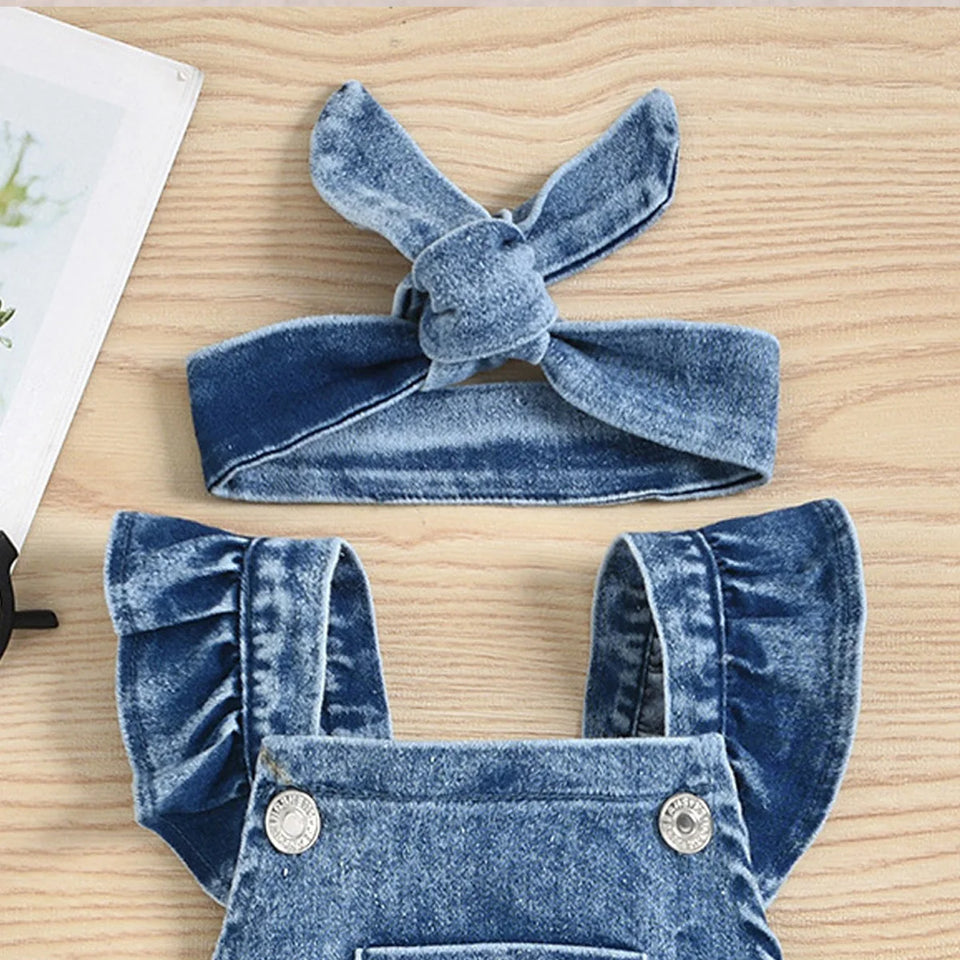 Mini Fashion™ - Leuke Look - Denim Romper