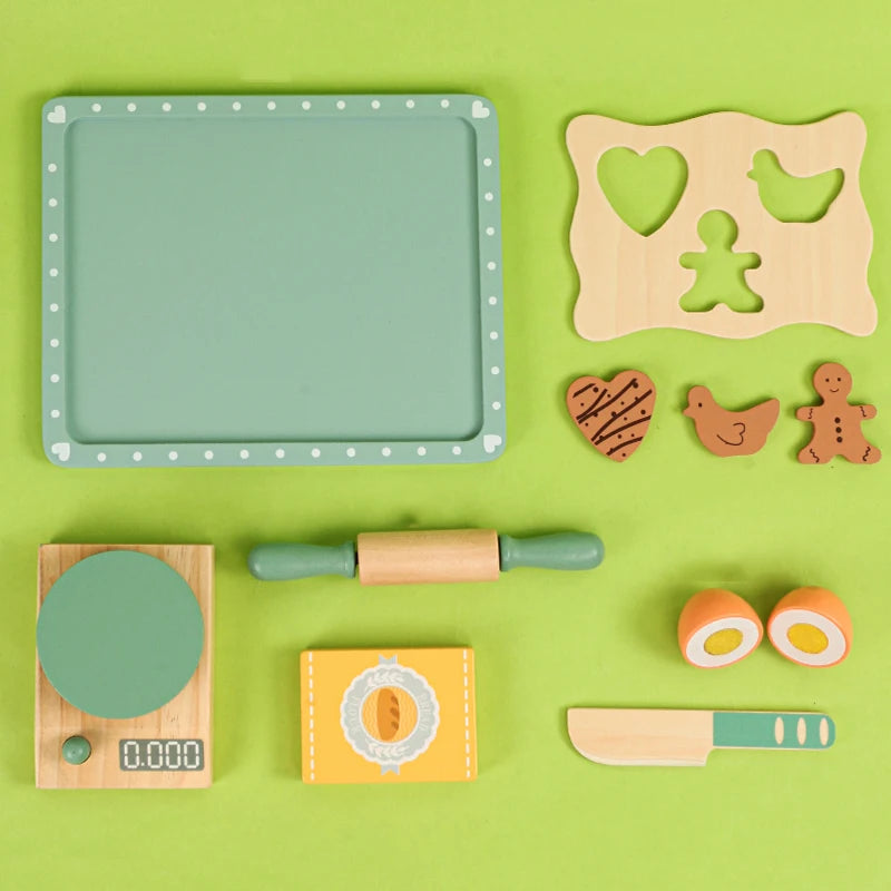Woods™ - Stimuleer Creativiteit & Vaardigheden - Houten Speelkeuken Set